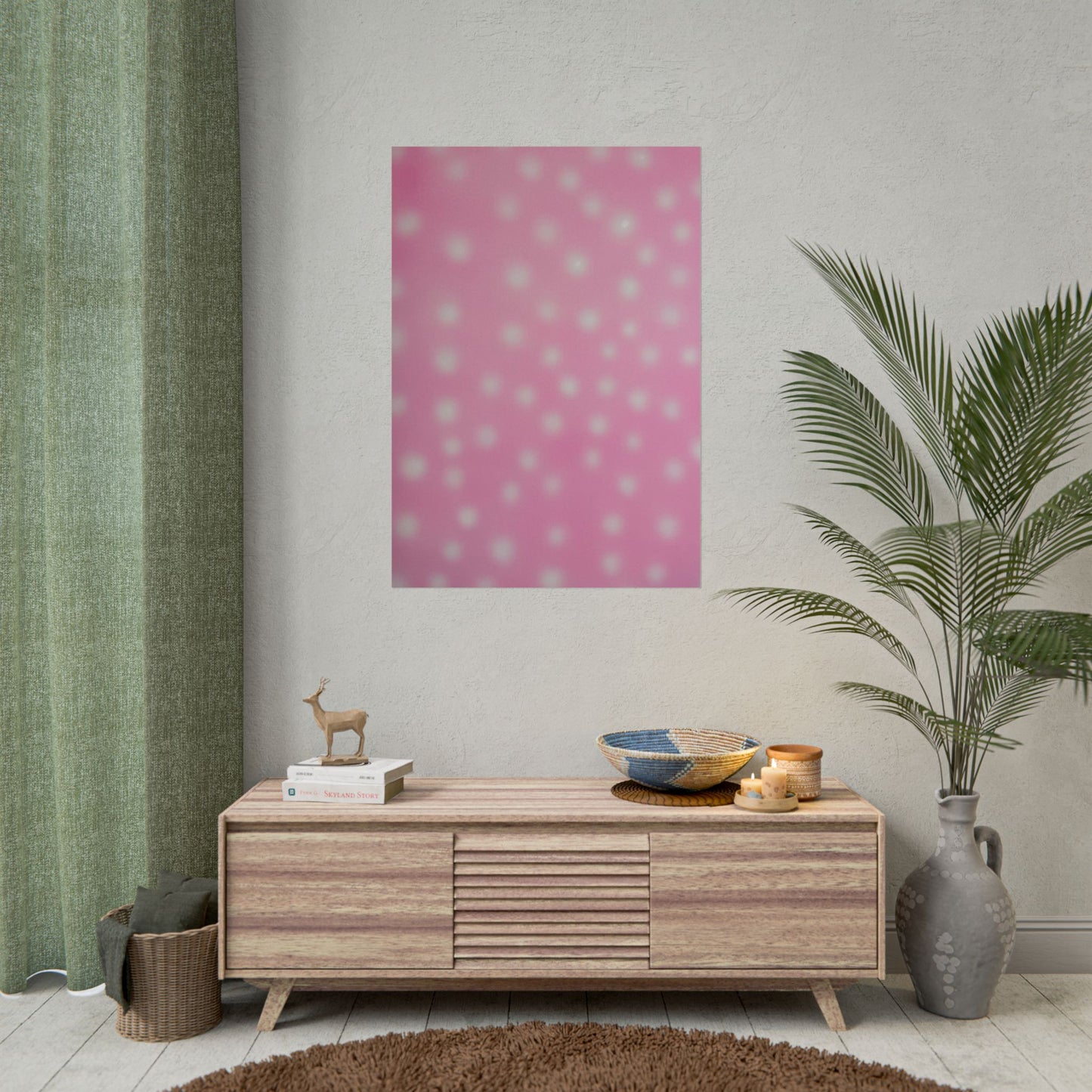 "strawberry swirl polka dot" airbrush rolled print
