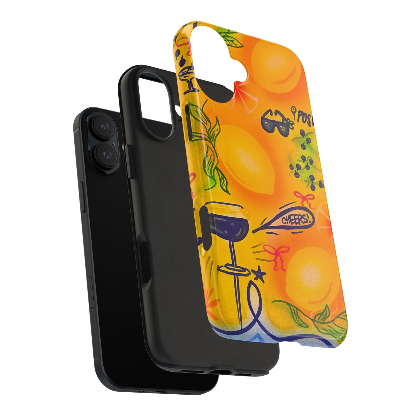 "citrus coastline" airbrush iPhone case