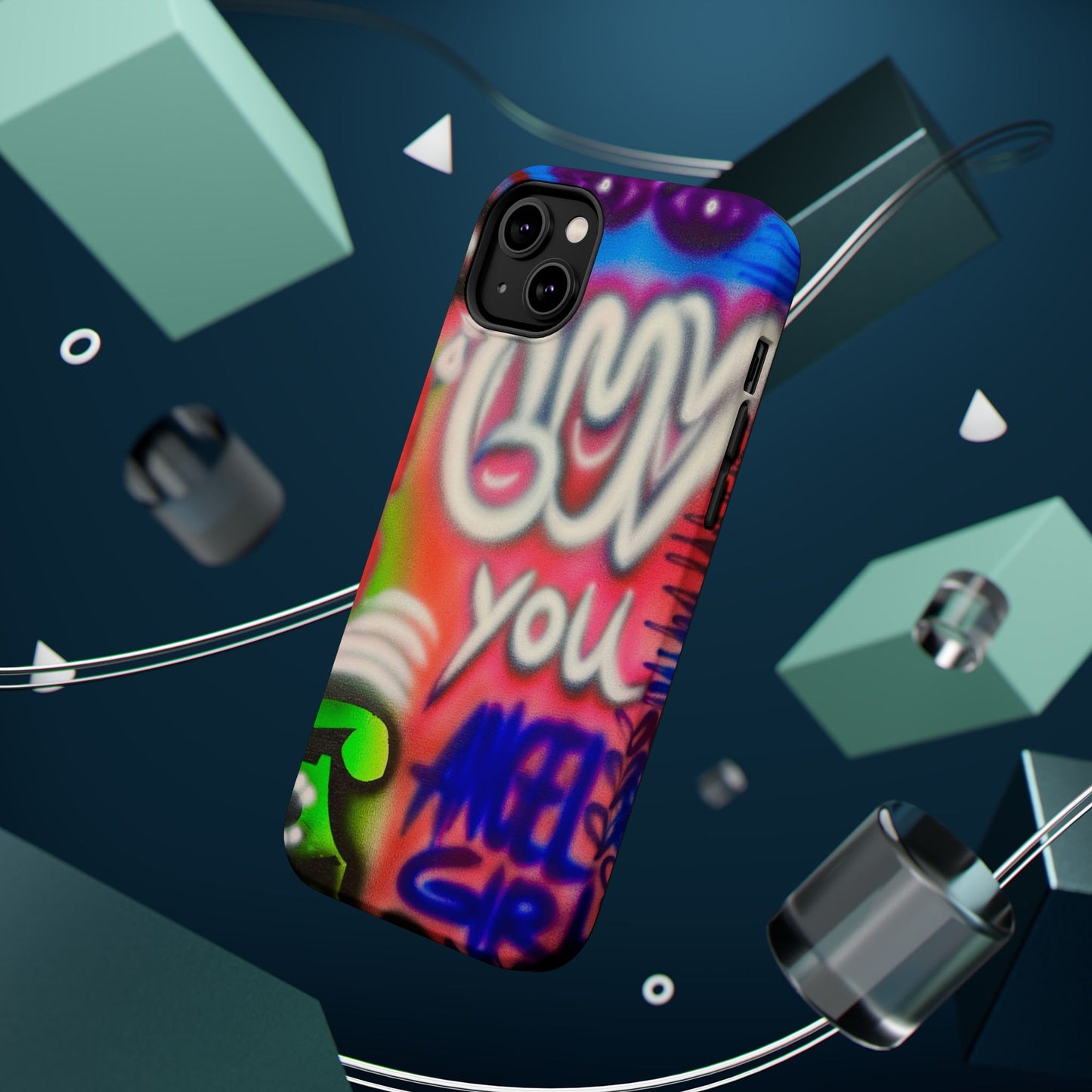 MagSafe "luv u angel girl" Airbrush iPhone Hülle