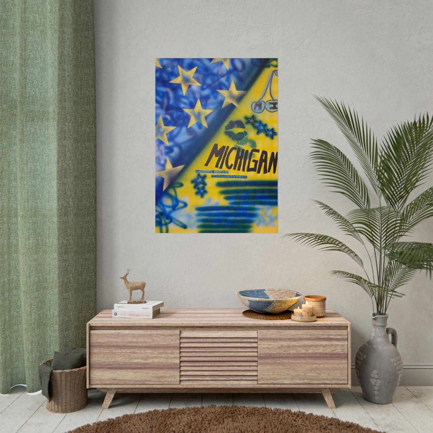 "ann arbor, michigan" airbrush rolled print