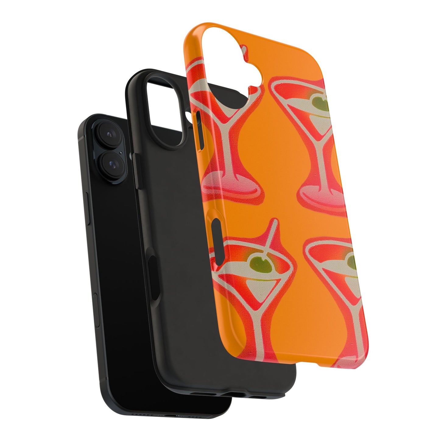 "shaken, not stirred” airbrush iPhone case