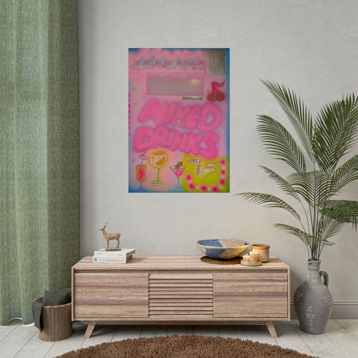 "mixed drinks" airbrush rolled print