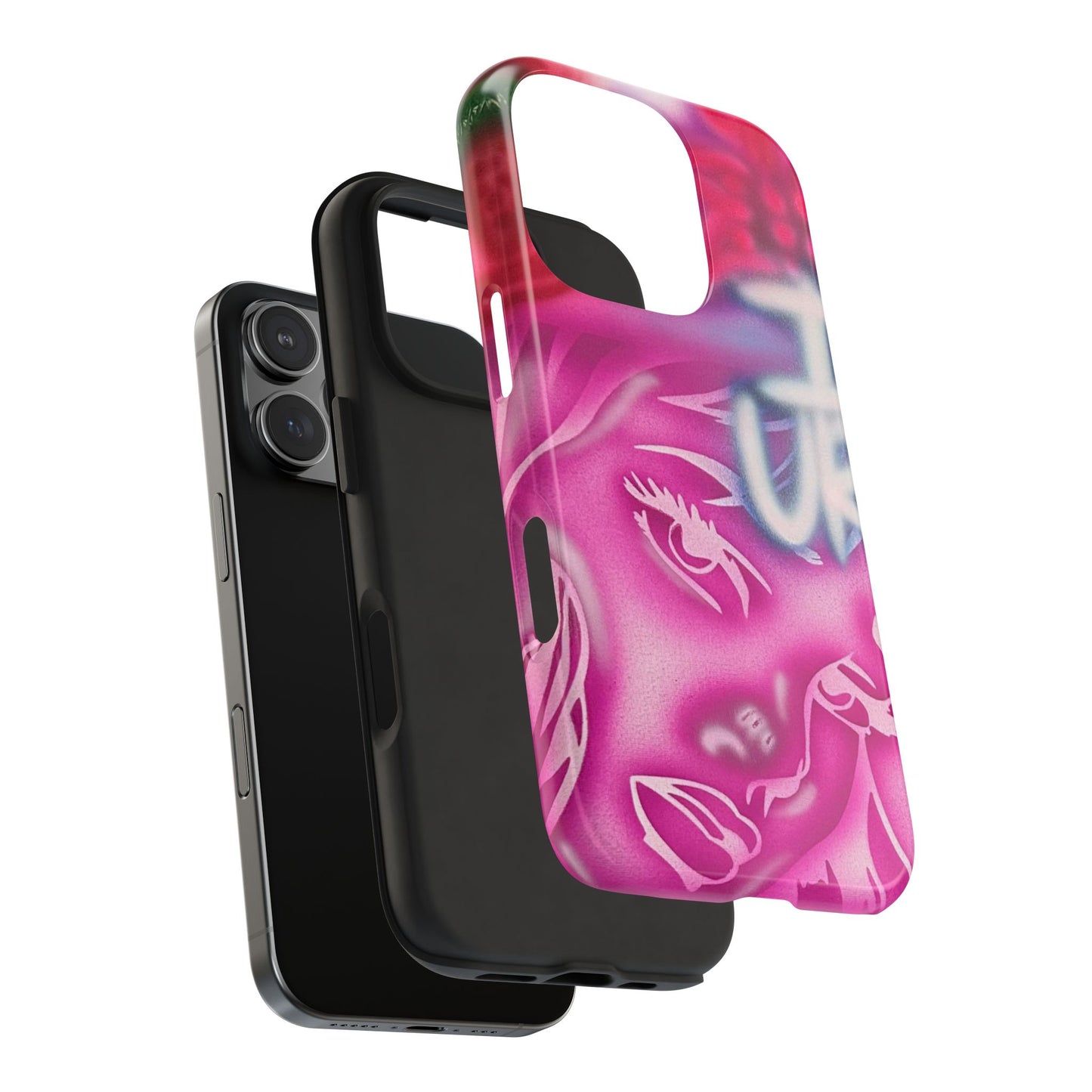 "girlz WRLD" airbrush iPhone case