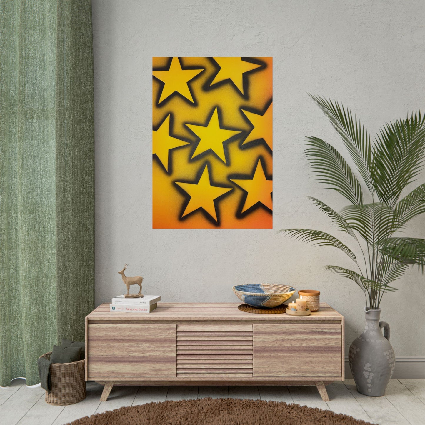 "UR A STAR!" airbrush rolled print