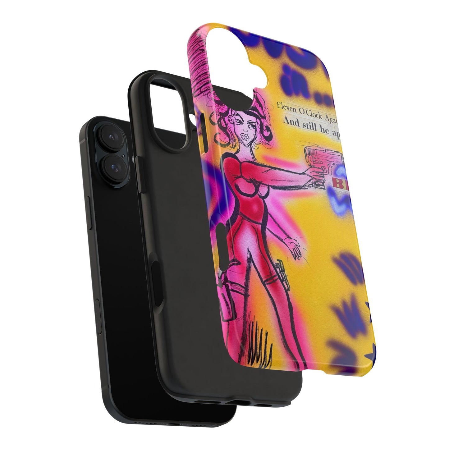 "spiraling thoughts" airbrush iPhone case