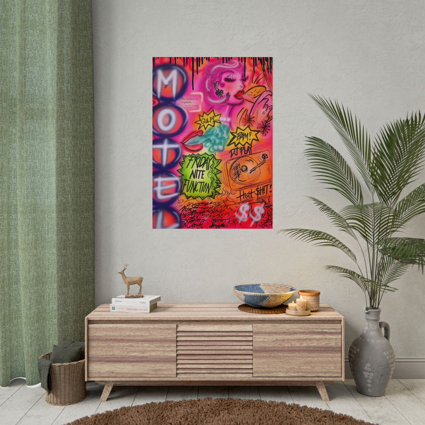 "vegas ventures" airbrush rolled print