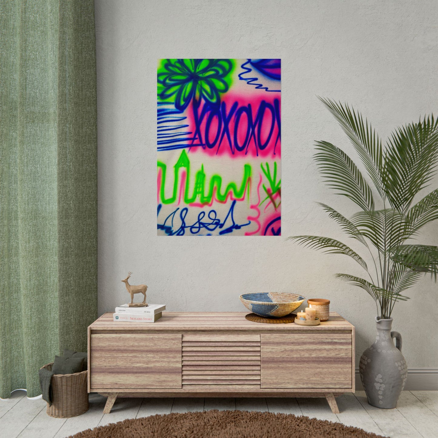 "city secrets" airbrush rolled print