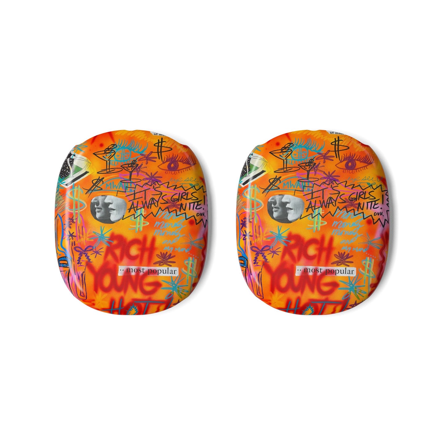 "young, rich, hot" airpod max cases