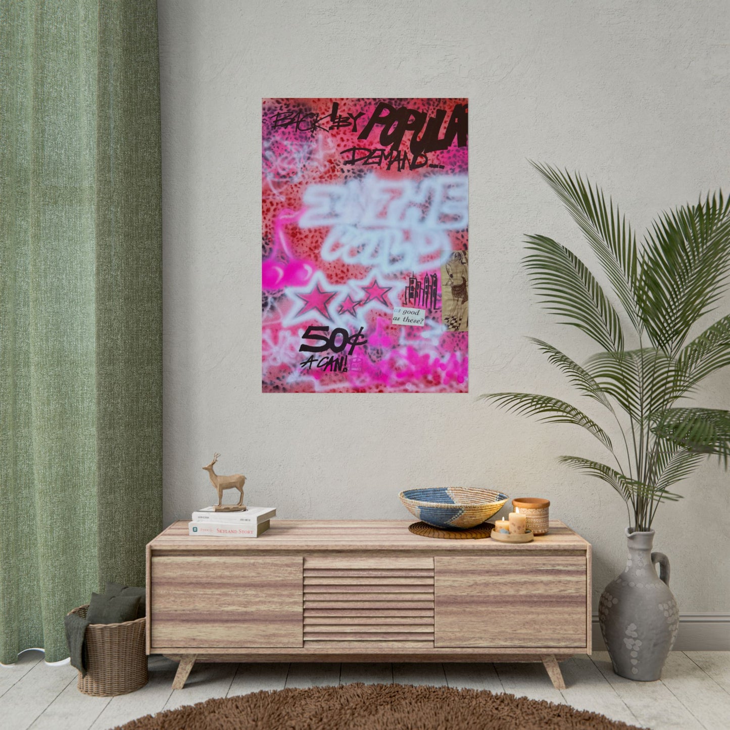 "in the wild" airbrush rolled print