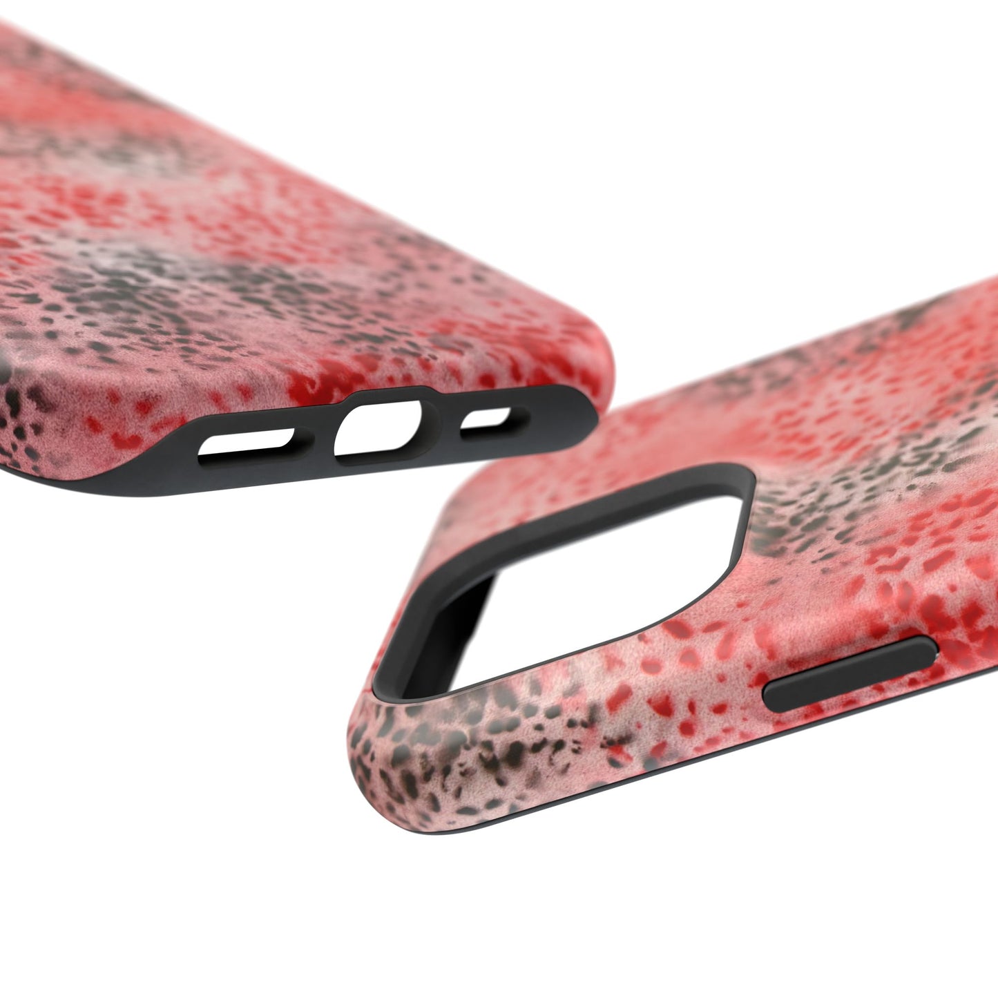 MagSafe "red cheetah" airbrush iPhone case