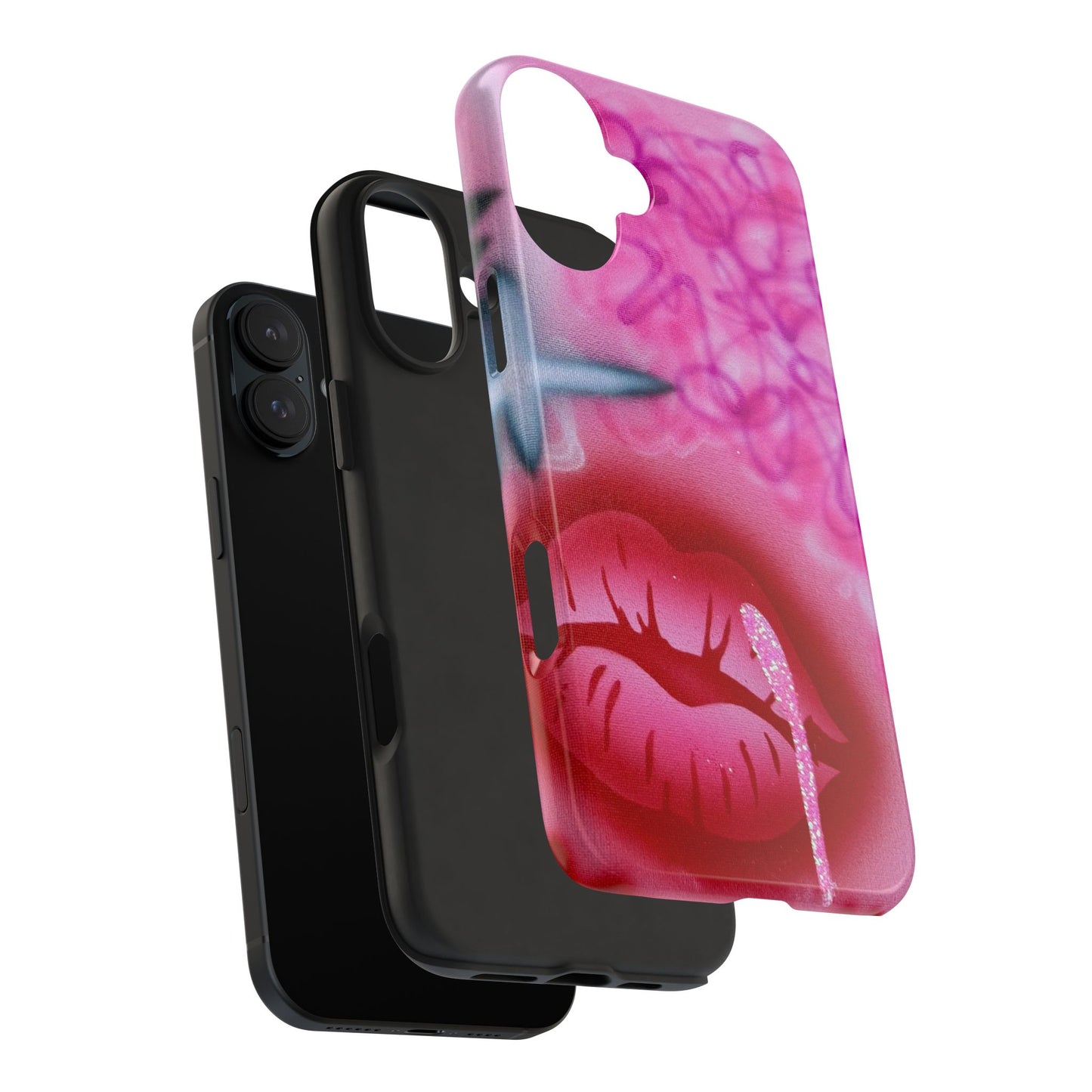 "glitter aura" airbrush iPhone case