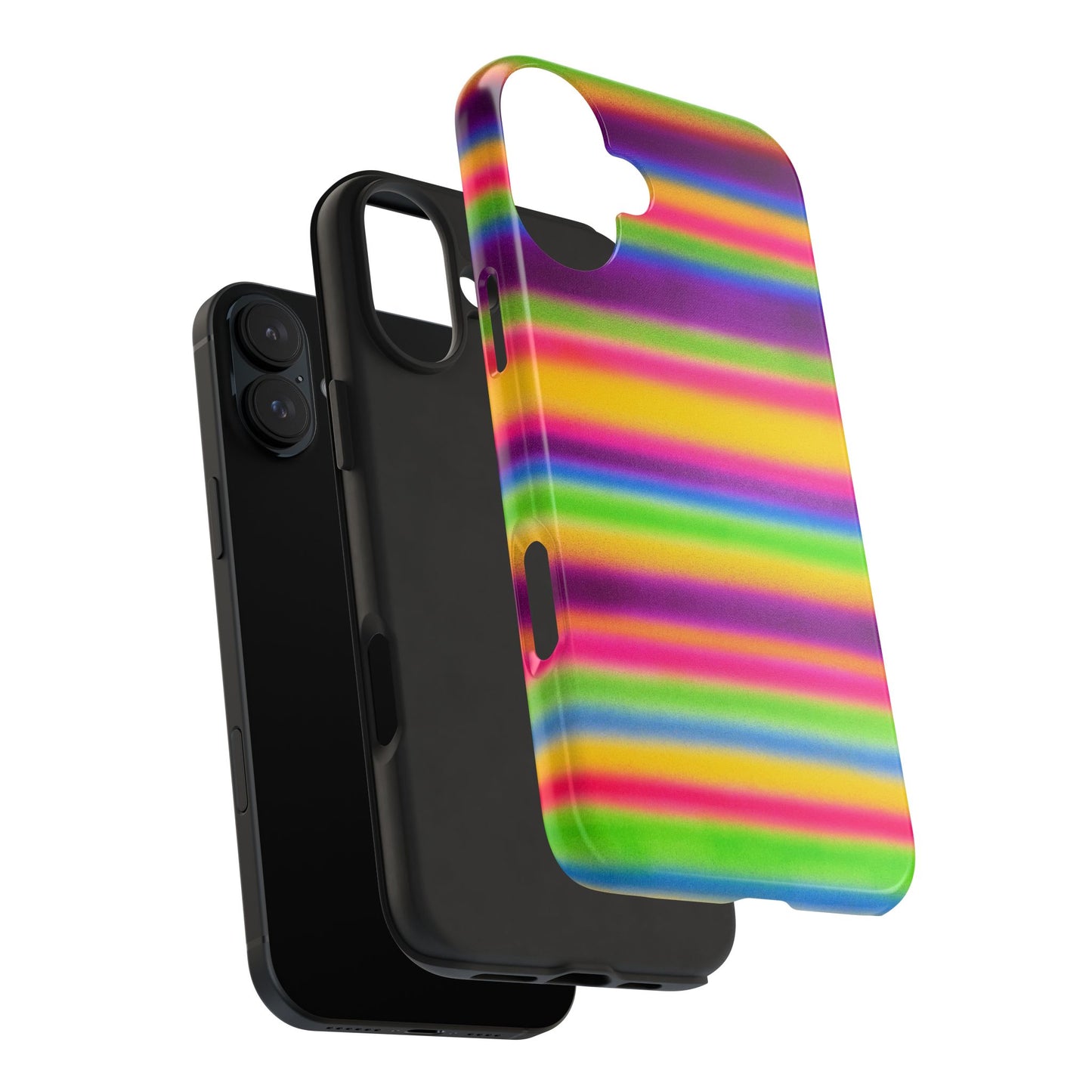 "colorful stripes" airbrush iPhone case