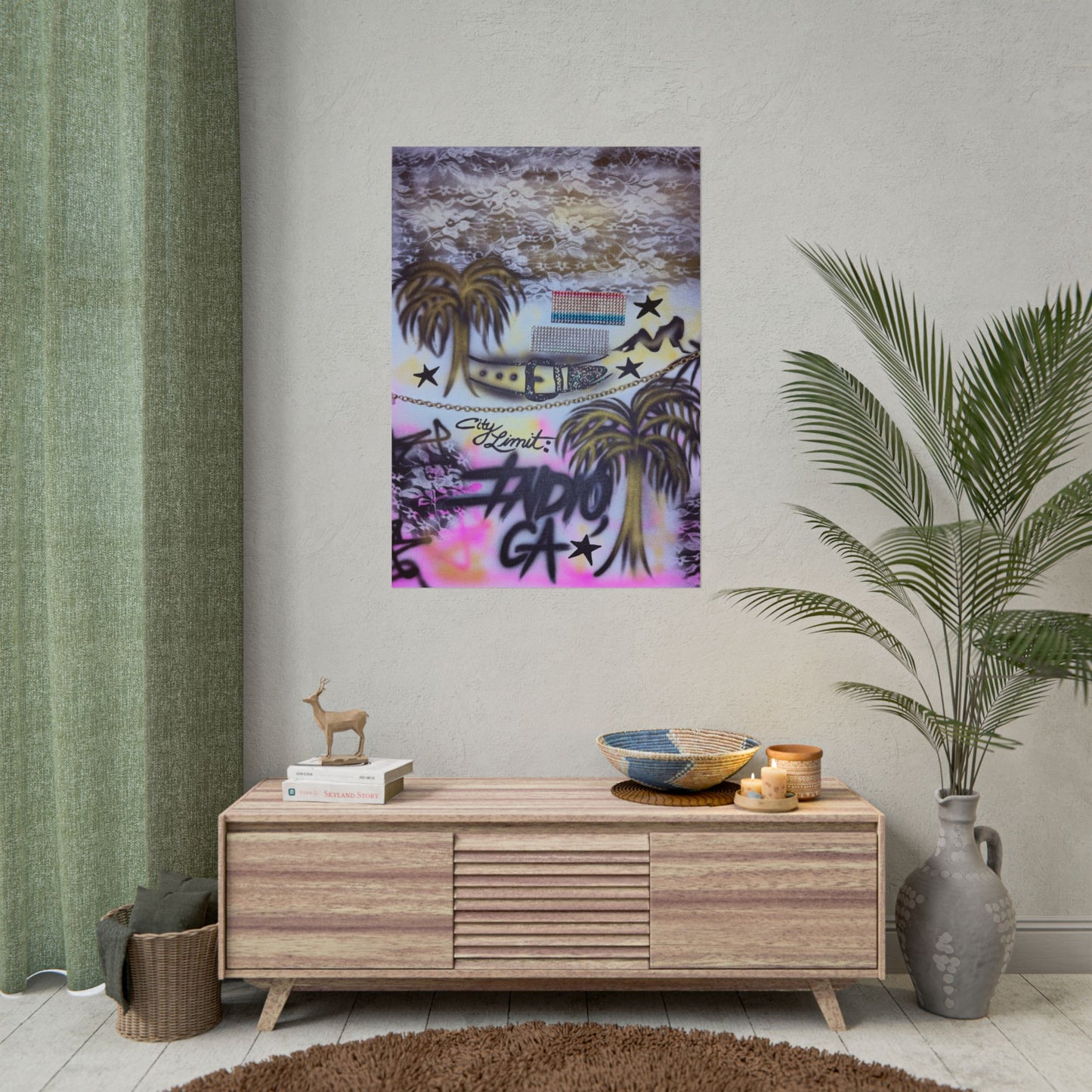 "indio, ca" airbrush rolled print