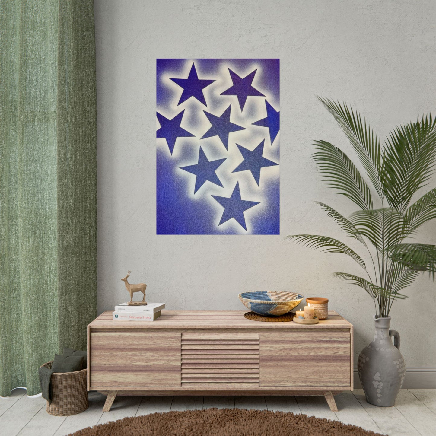 "frosted galaxy" airbrush rolled print
