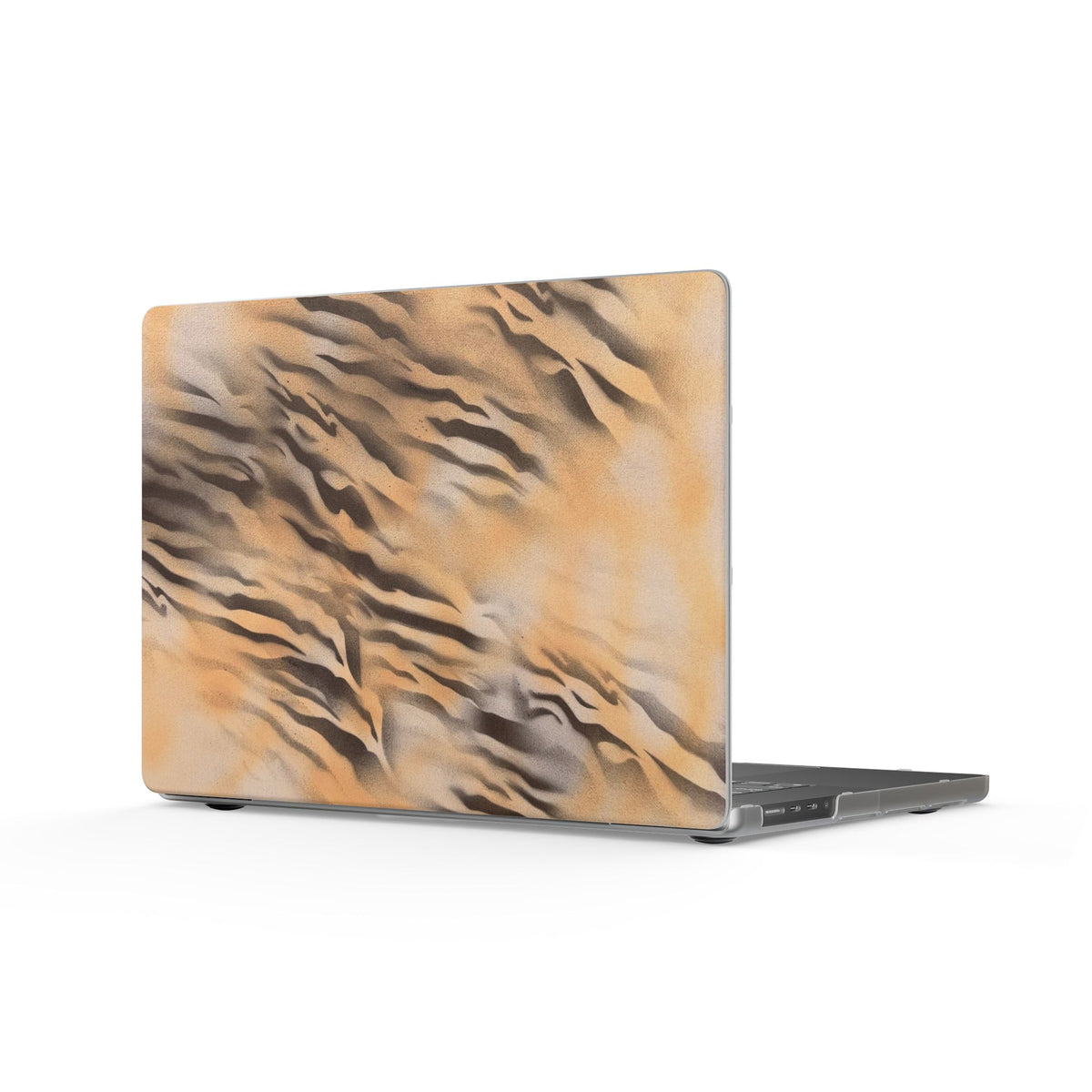 "neutral tiger" airbrush matte macbook case