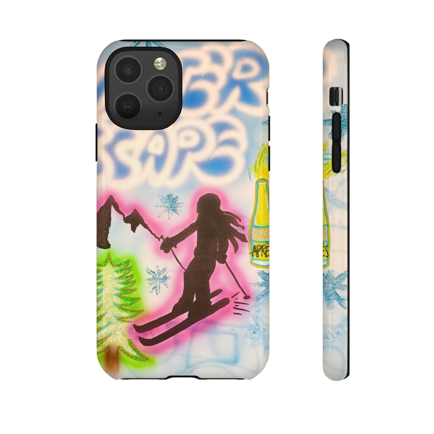"winter escape" airbrush iPhone case