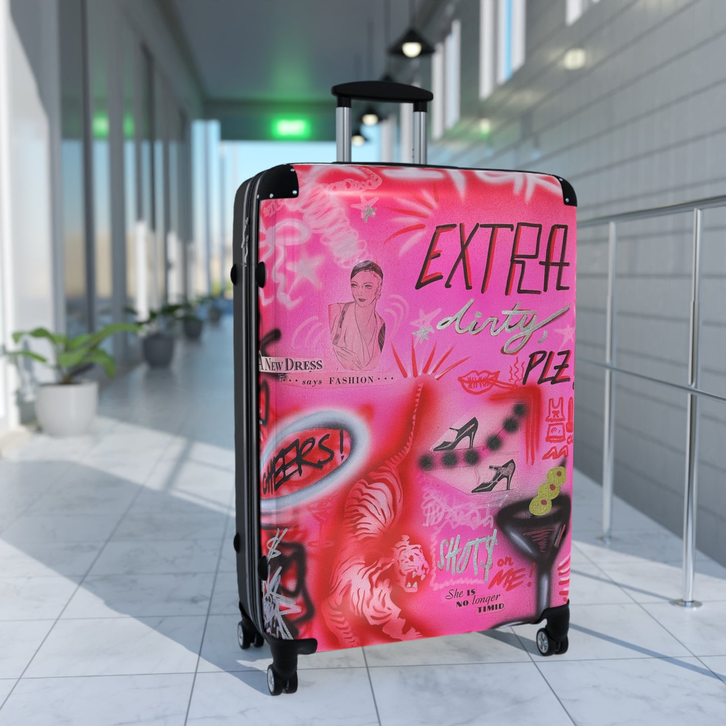 "extra dirty, plz" airbrush suitcase