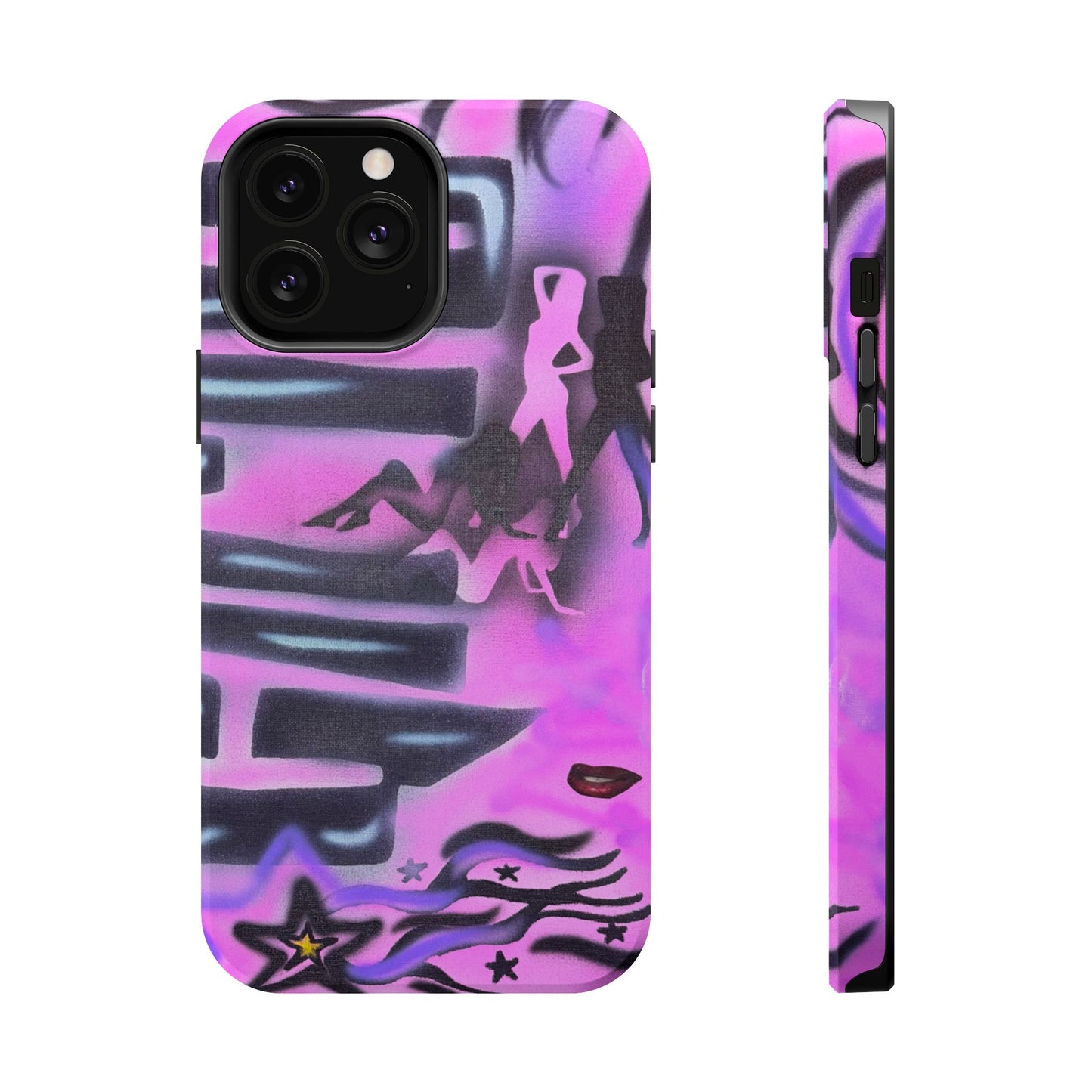 MagSafe "neon nights" airbrush iPhone case