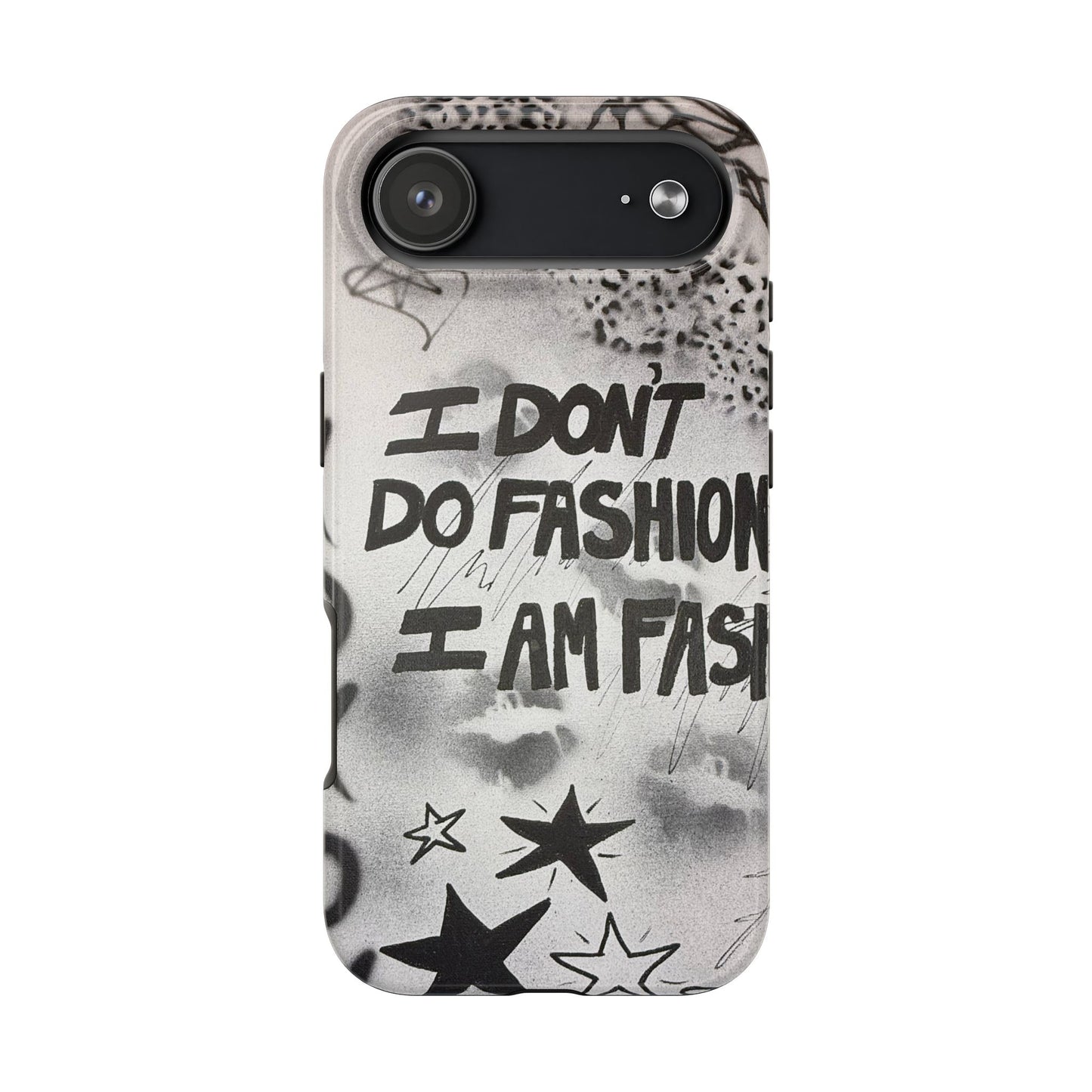"i am fashion" airbrush iPhone case