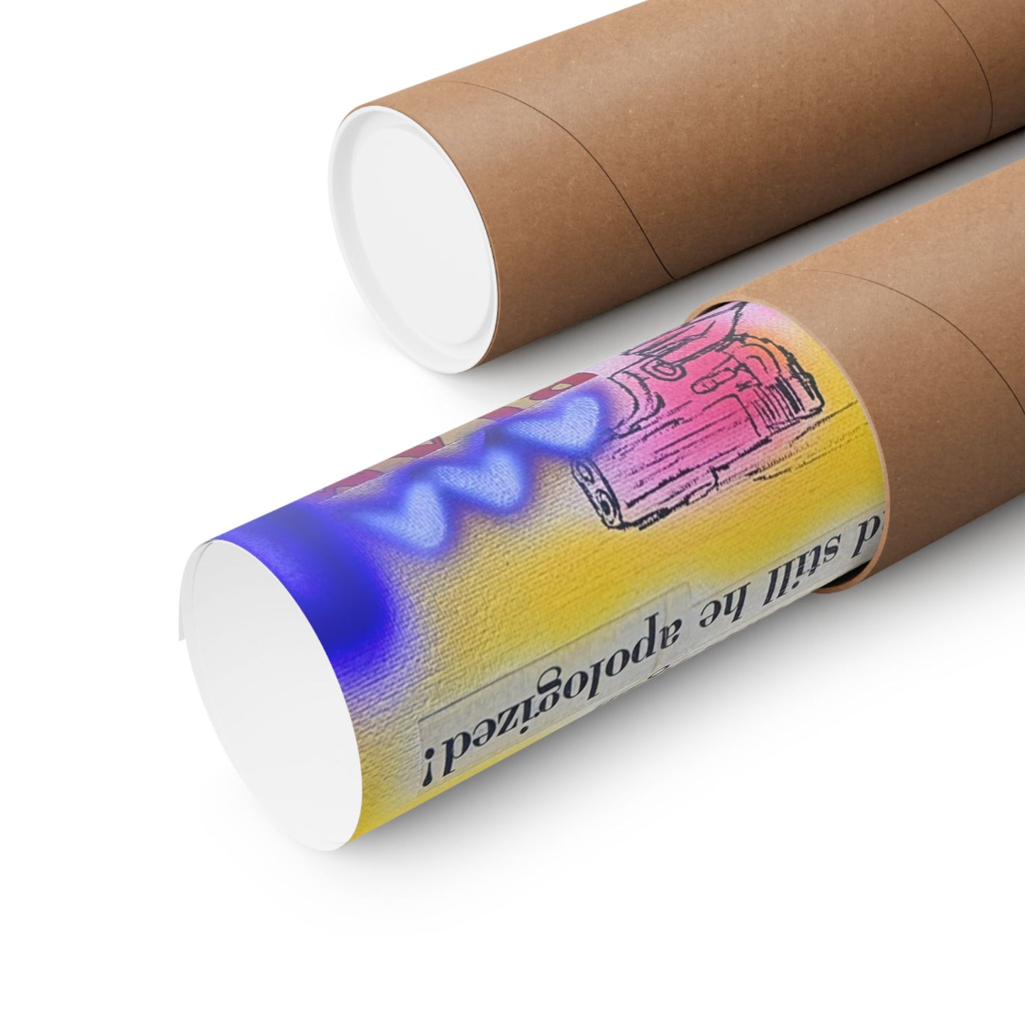 "spiraling thoughts" airbrush horizontal print