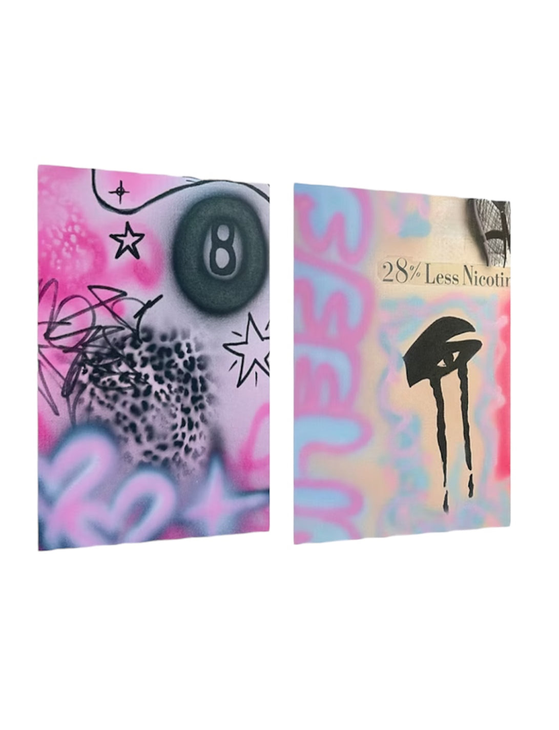 "onyx cheetah" x "the feeling" airbrush print duo
