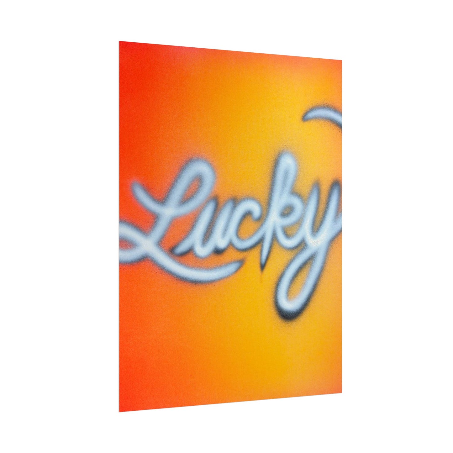 "lucky" airbrush rolled print