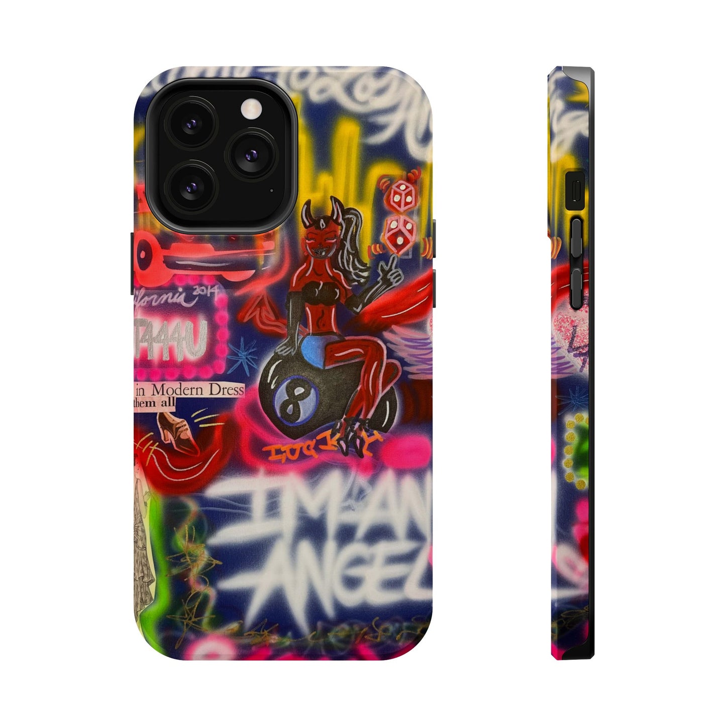 MagSafe "im an angel" airbrush iPhone case