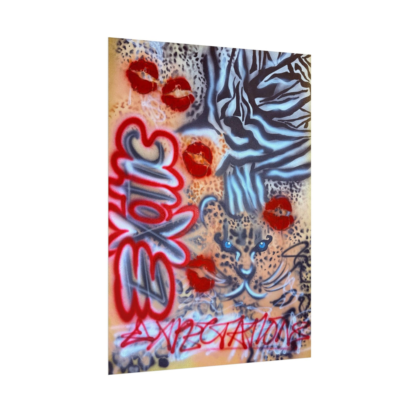 "exotic expectations" airbrush rolled print