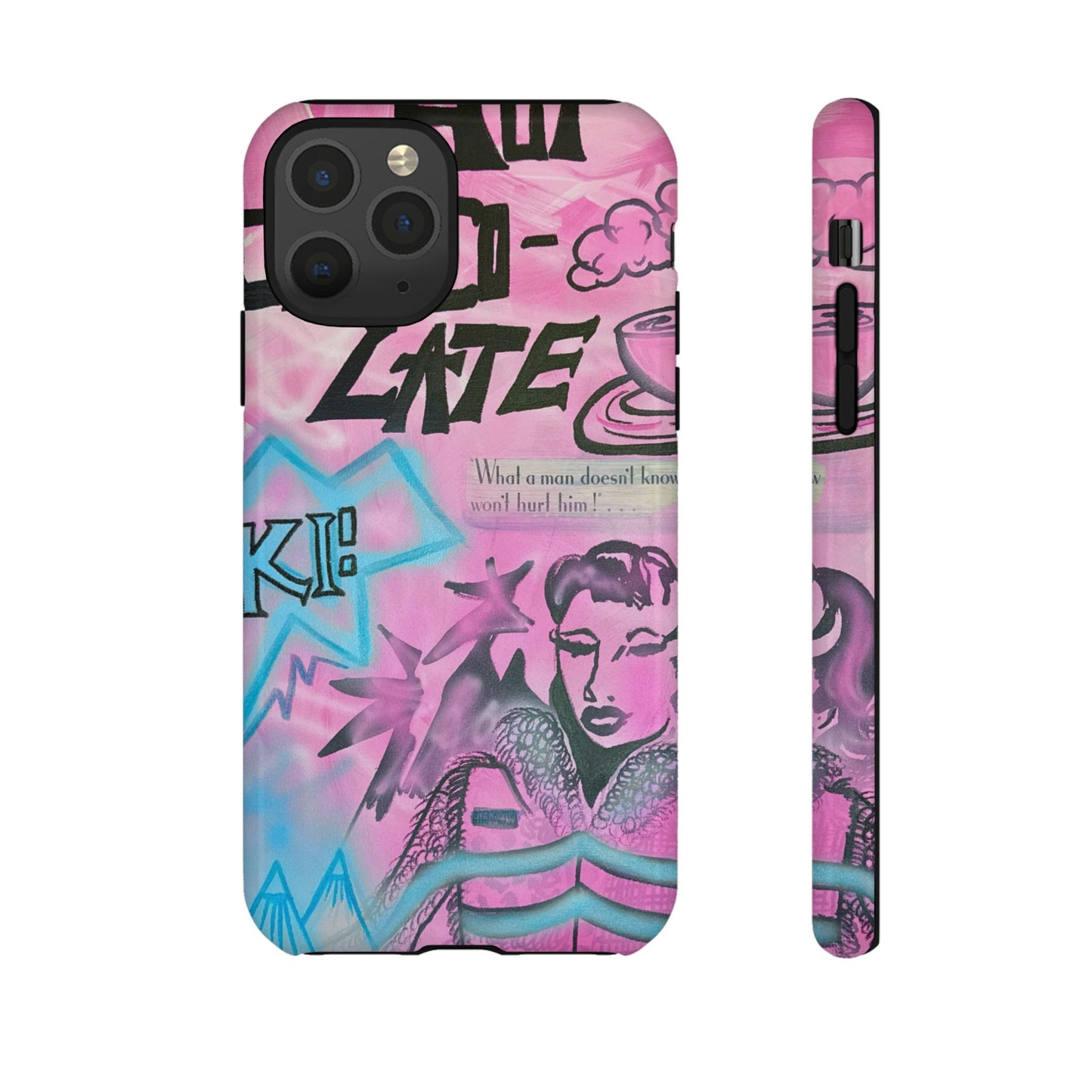 "avant le ski" airbrush iPhone case