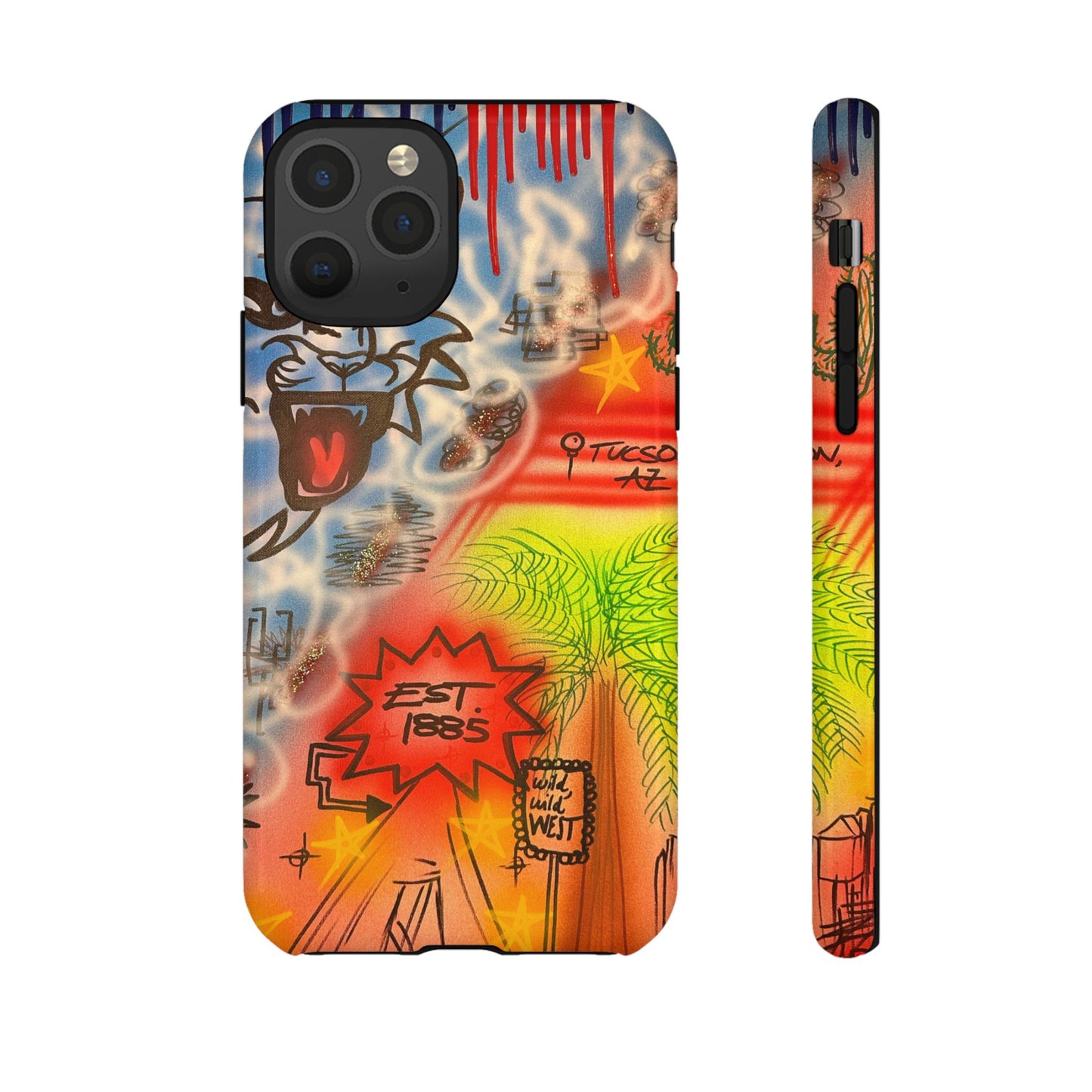 "university of arizona pt. 2" airbrush iPhone case