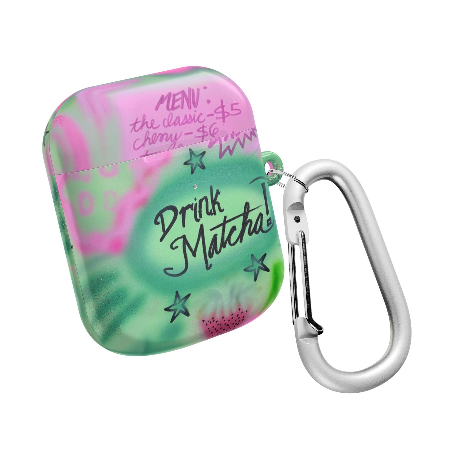 "matcha!" airbrush airpod cases