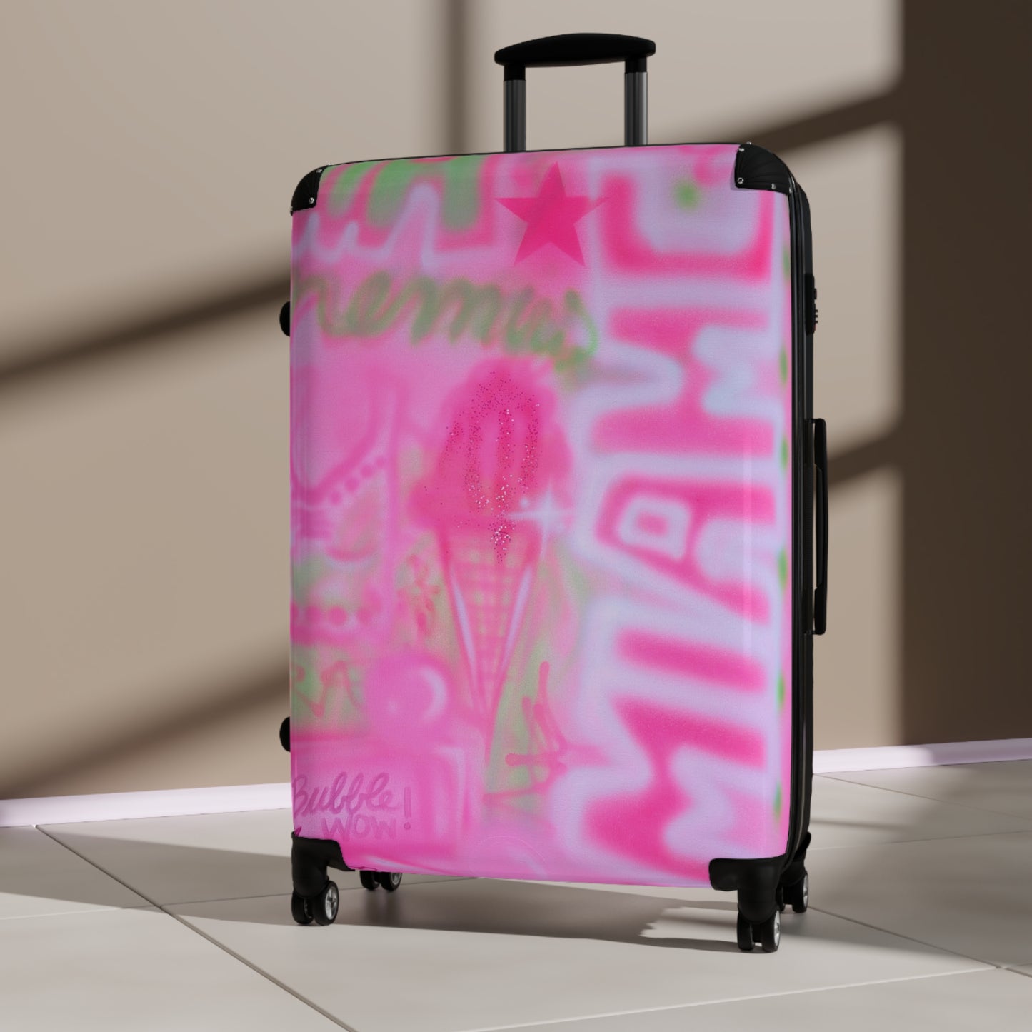 "miami matcha" airbrush suitcase