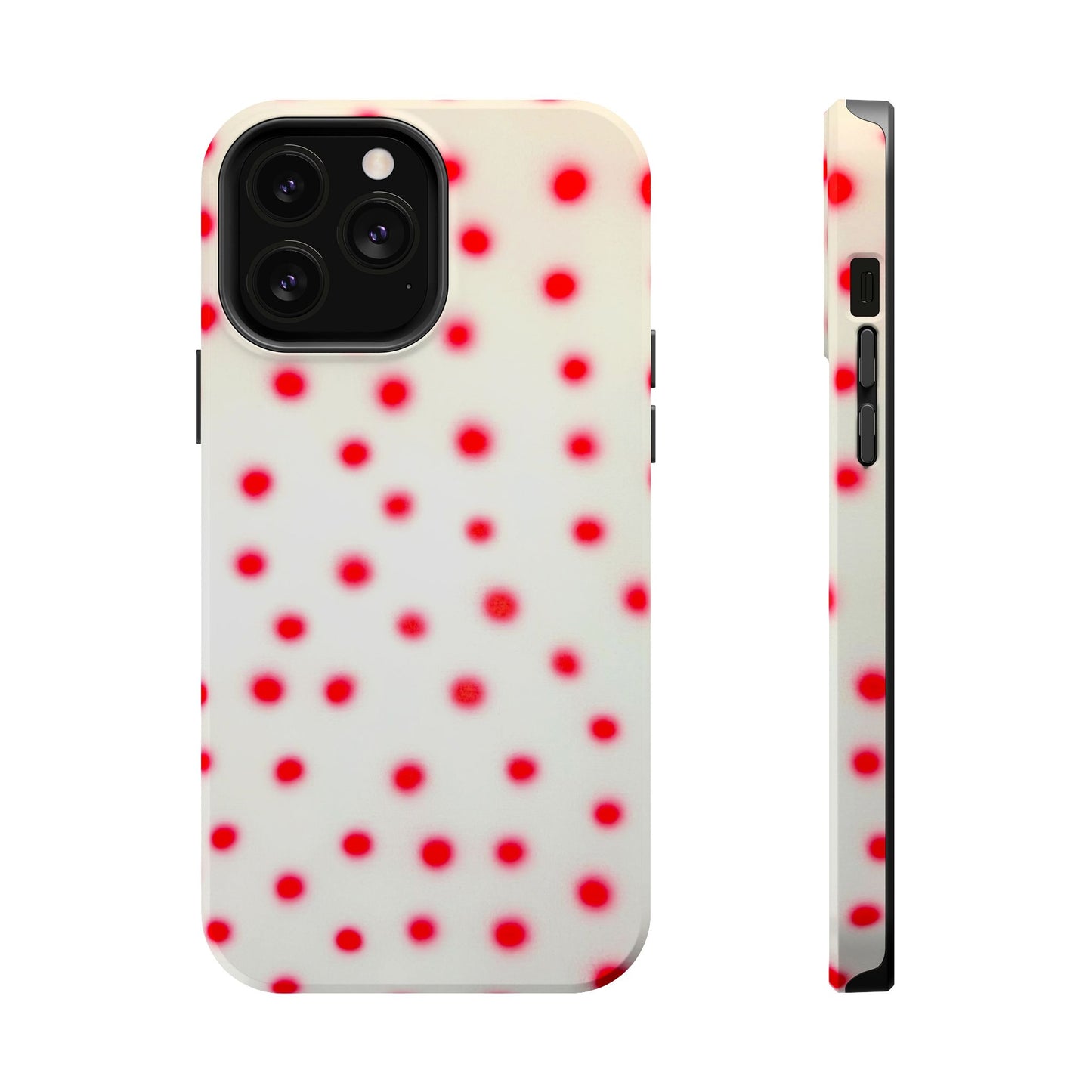 MagSafe "vanilla cherry polka dot" airbrush iPhone case