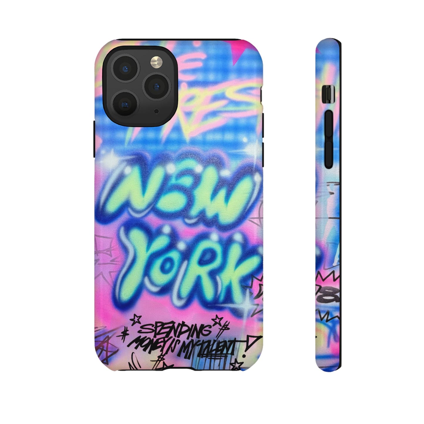 "spending $$ is my talent" airbrush iPhone case