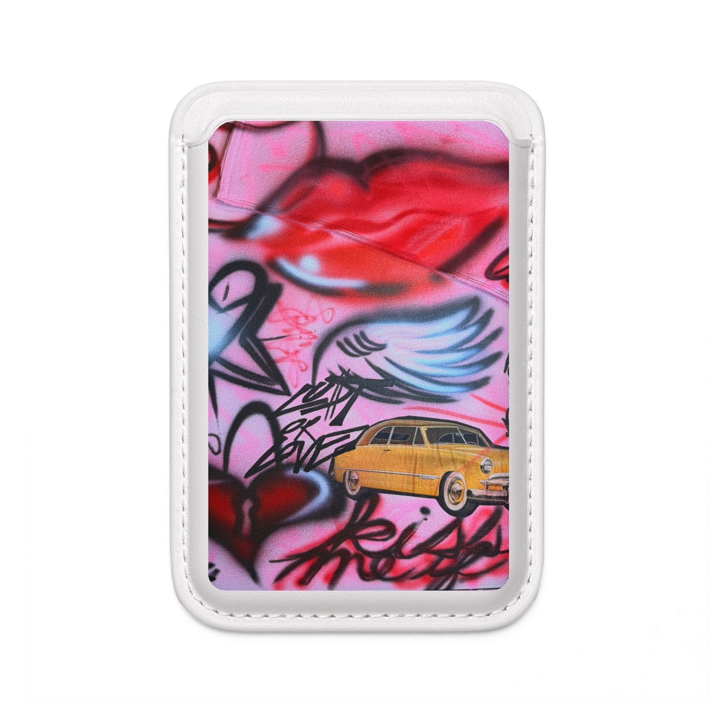 "lust or love" airbrush vegan wallet (Magsafe® Compatible)