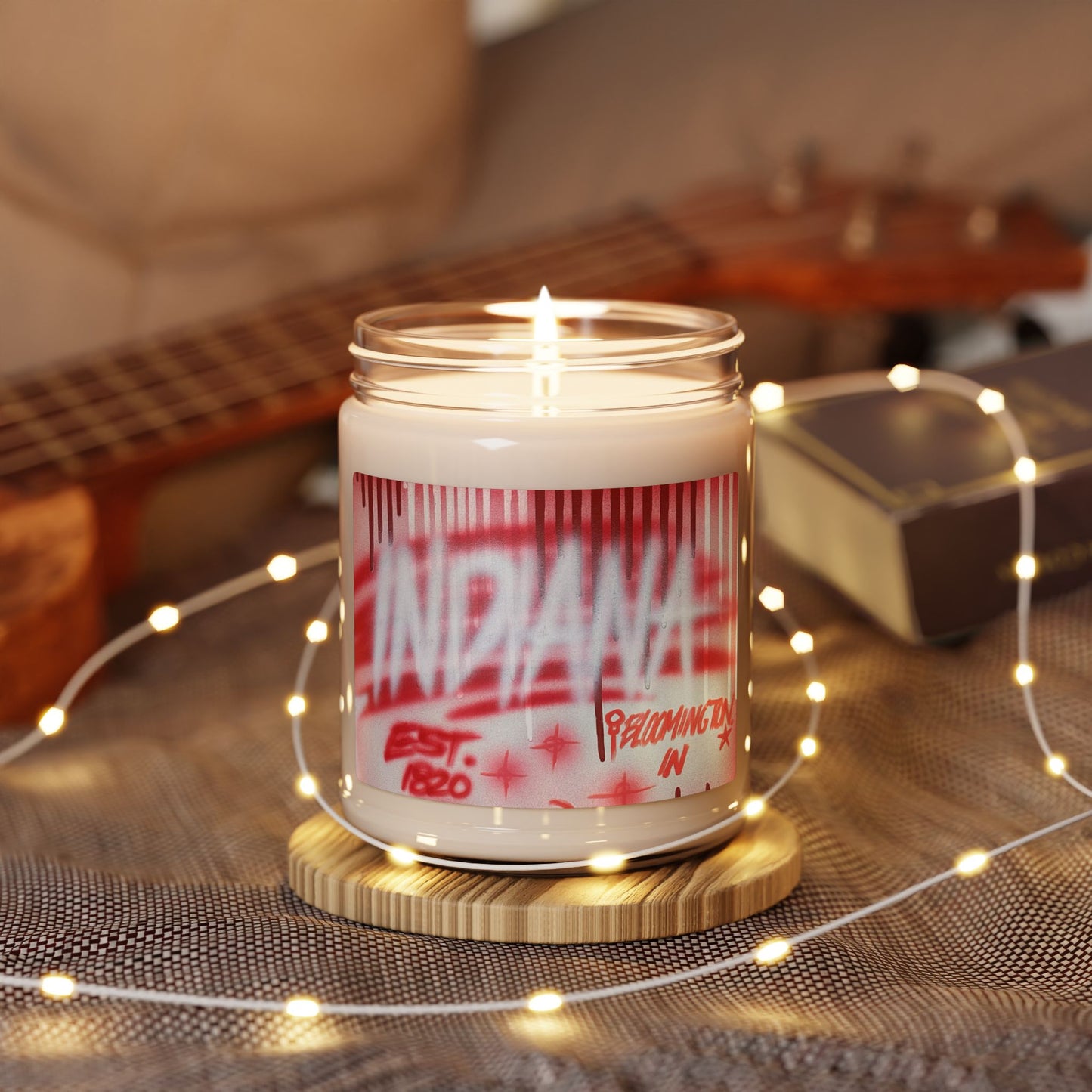"indiana" airbrush soy candle