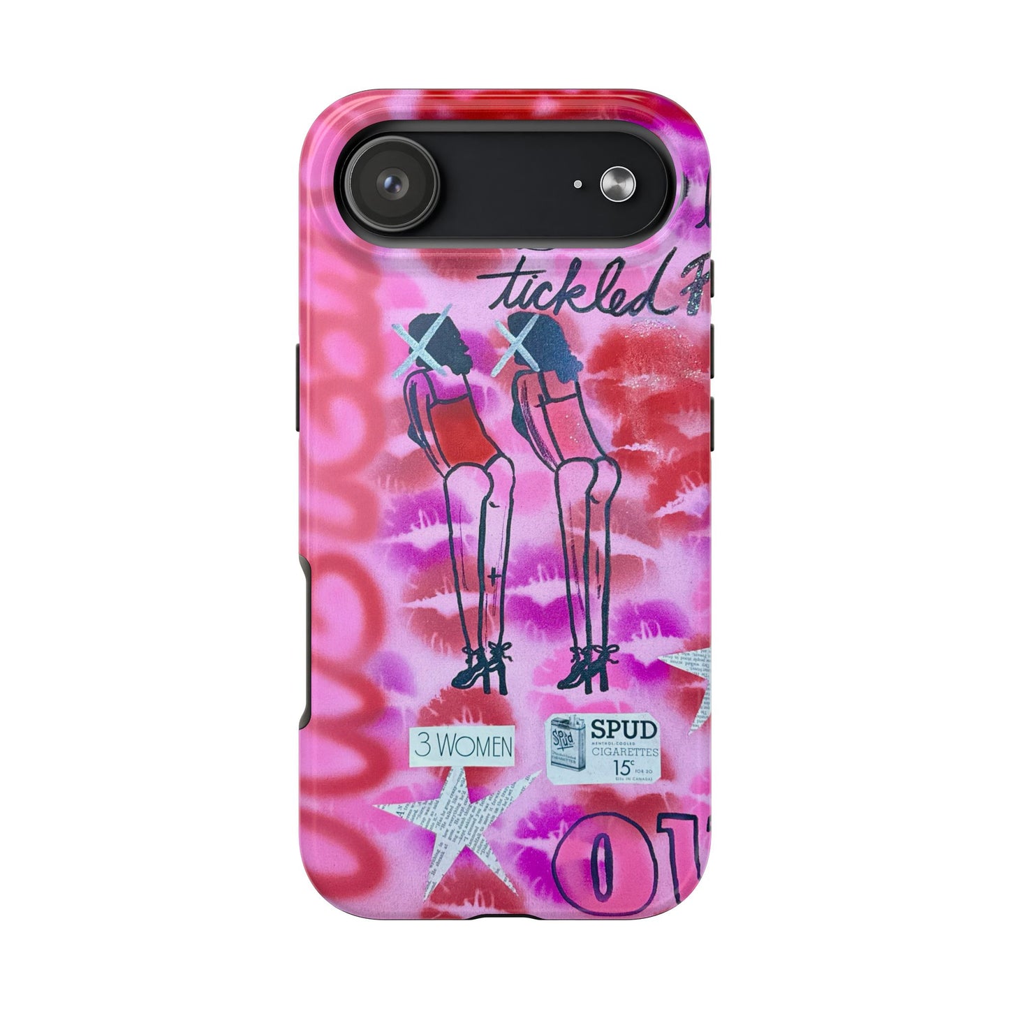 "tickled pink" airbrush iPhone case