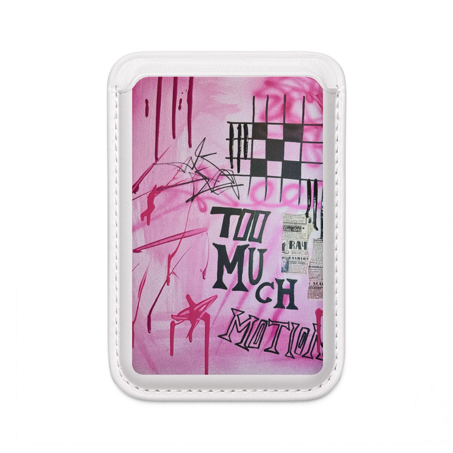 "too much motion" airbrush vegan wallet (Magsafe® Compatible)