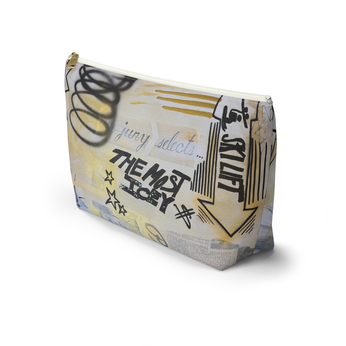 "golden glacier" airbrush makeup pouch