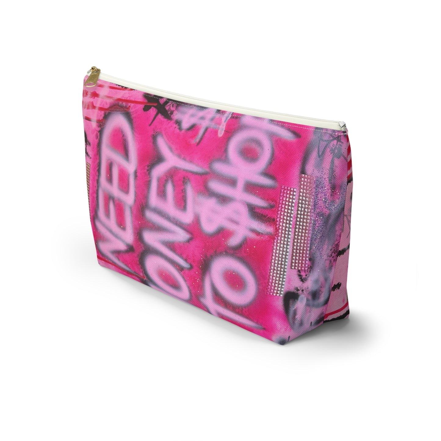 "need $$ to shop" airbrush makeup pouch