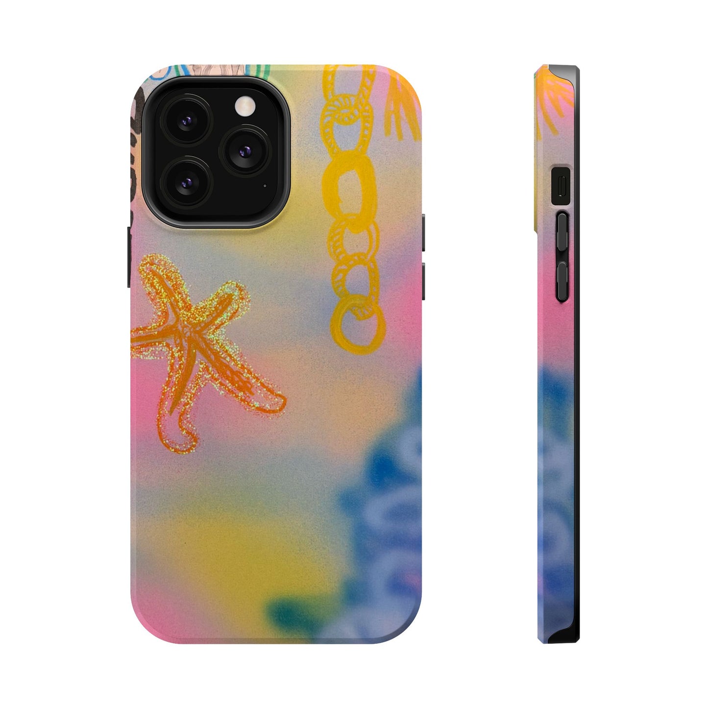 MagSafe "sweet starfish" airbrush iPhone case