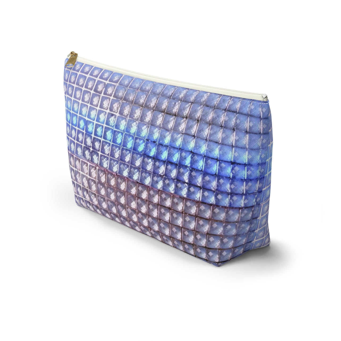 "blue studs" airbrush makeup pouch