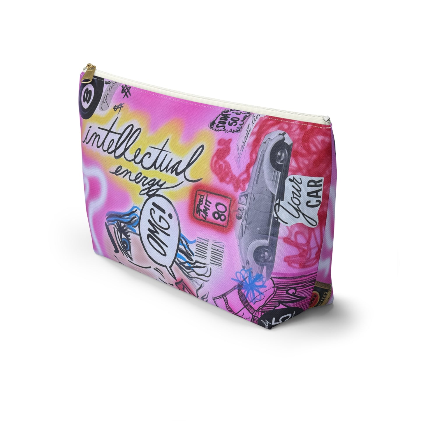 "intellectual energy" airbrush makeup pouch