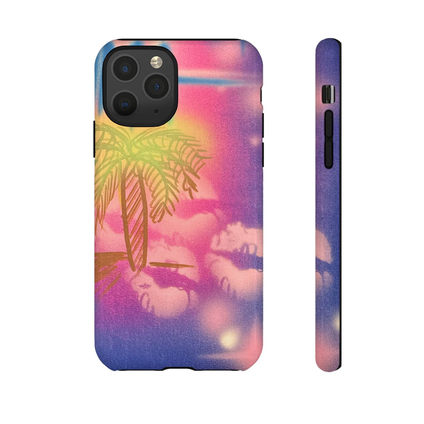 "glowy nights" airbrush iPhone case