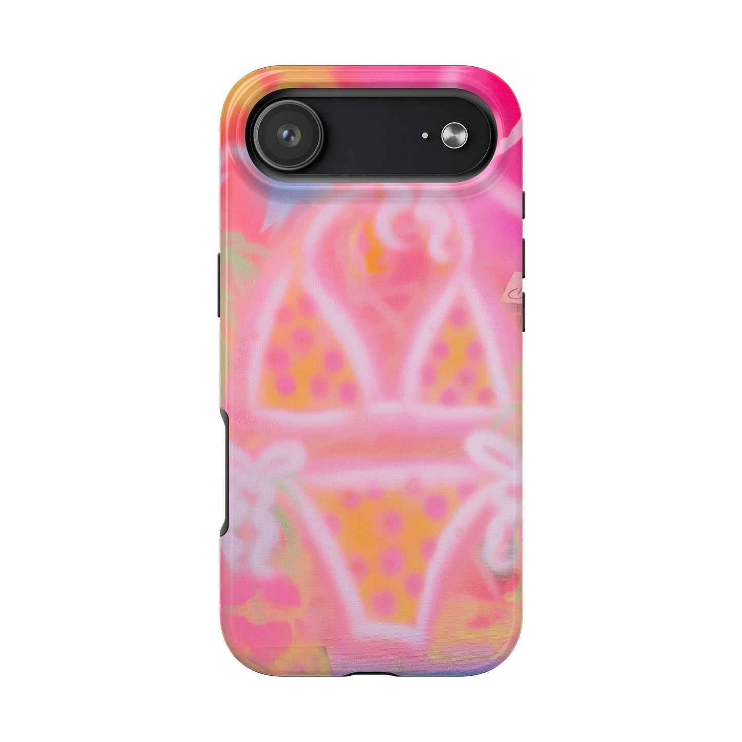 "yellow polka dot bikini" airbrush iPhone case