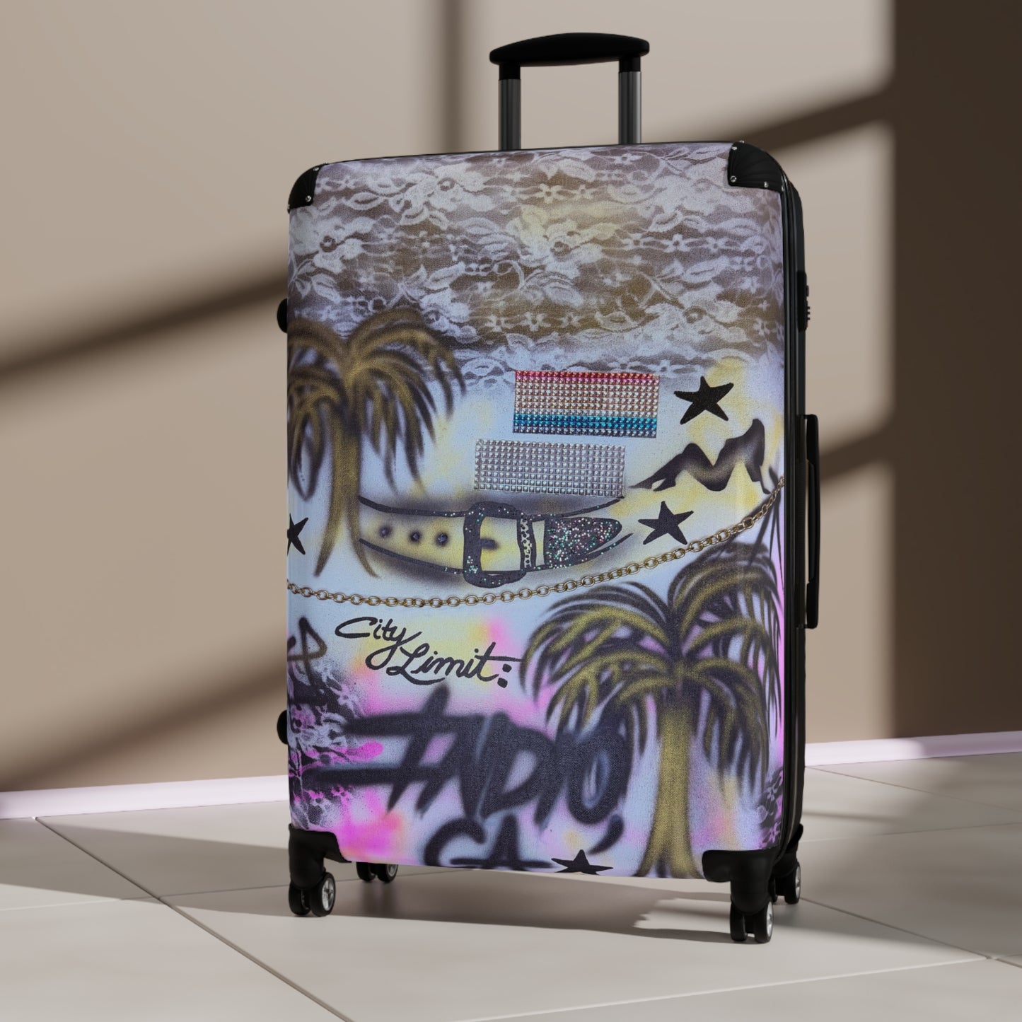 "indio, ca" airbrush suitcase