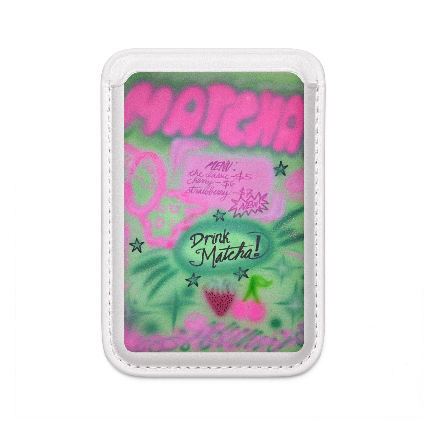 "matcha" airbrush vegan wallet (Magsafe® Compatible)