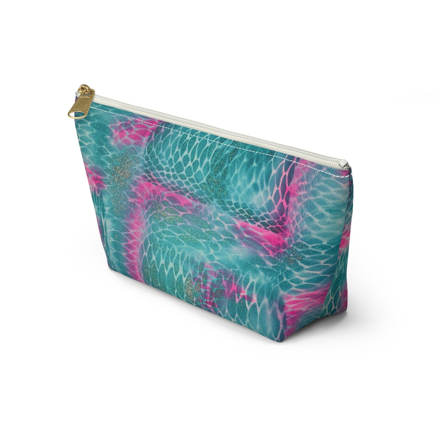 "snake skin" airbrush makeup pouch