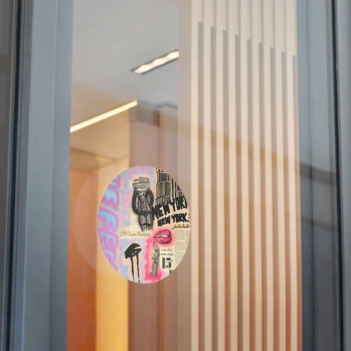 "new york, new york" airbrush vinyl sticker