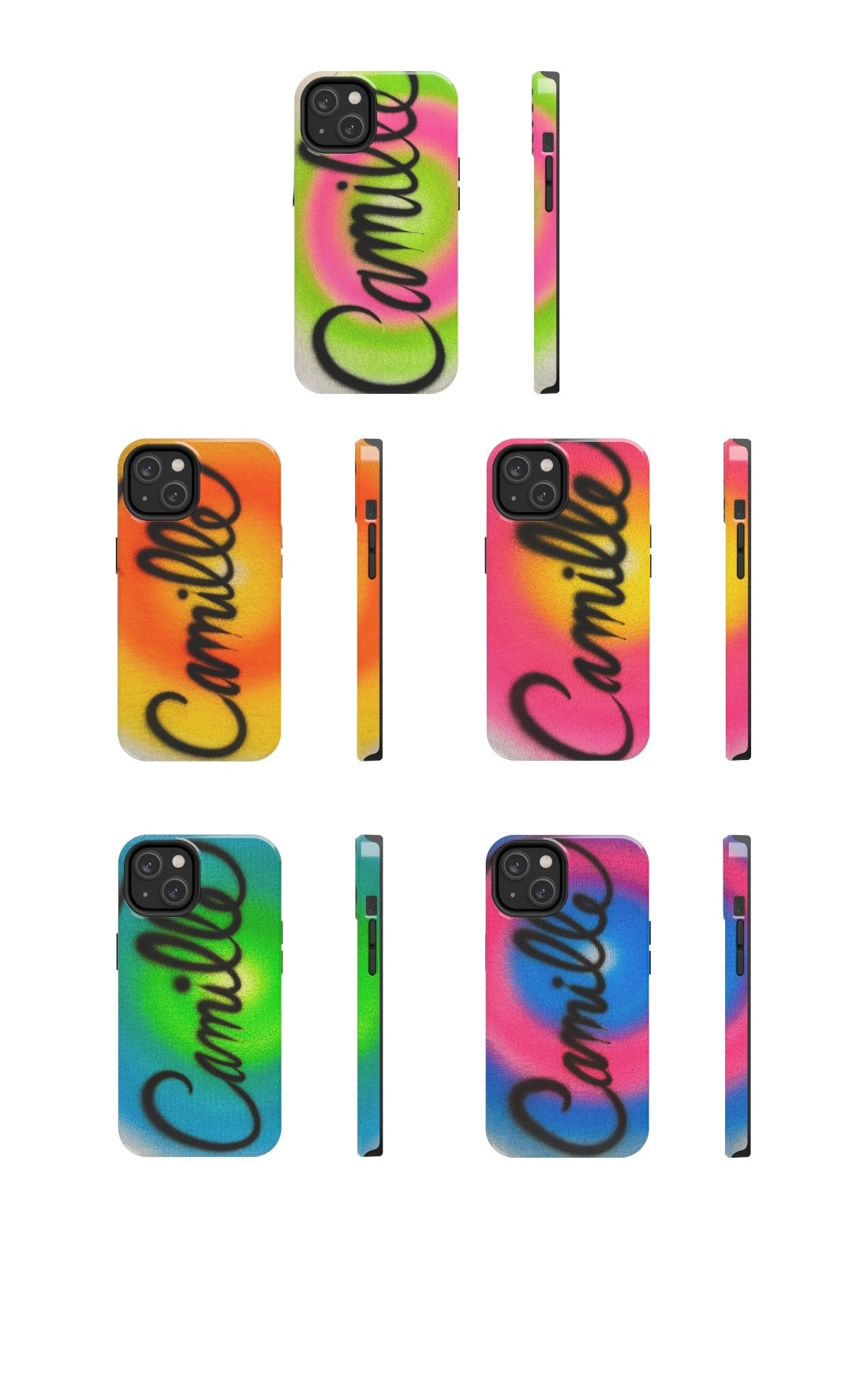 custom name airbrush iPhone case